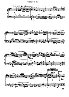 Prelude and Fugue No.14 in F Sharp Minor, BWV 859: Para Piano by Johann Sebastian Bach