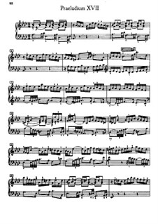 Prelude and Fugue No.17 in A Flat Major, BWV 886: Para Piano by Johann Sebastian Bach