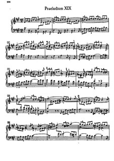 Prelude and Fugue No.19 in A Major, BWV 888: Para Piano by Johann Sebastian Bach