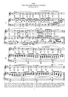 Thirty-Six Eight-Measure Vocalises for Tenor, Op.95: Thirty-Six Eight-Measure Vocalises for Tenor by Ferdinand Sieber