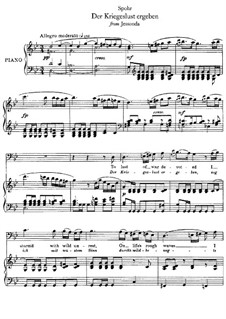 Jessonda: Der Kriegeslust ergeben, für Stimme und Klavier by Louis Spohr