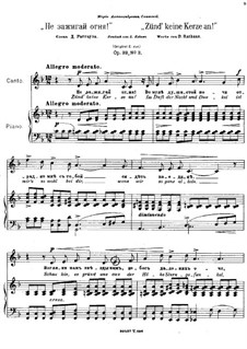 Six Romances, Op.38: Nr.3 Zünd' keine Kerze an by Anton Arensky