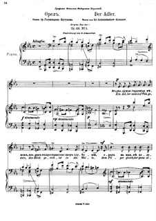 Six Romances, Op.44: Nr.1 Der Adler by Anton Arensky