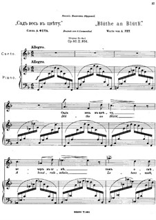 Eight Romances, Op.60: Nr.7 Blüthe an Blüth by Anton Arensky
