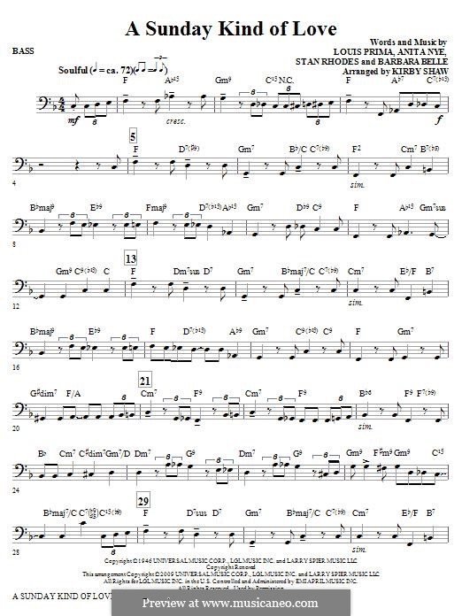 A Sunday Kind of Love: parte baixo by Anita Leonard, Barbara Belle, Louis Prima, Stan Rhodes