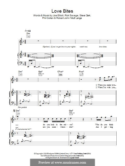 Love Bites (Def Leppard) por J. Elliott, P. Collen, R. Allen, R. Savage