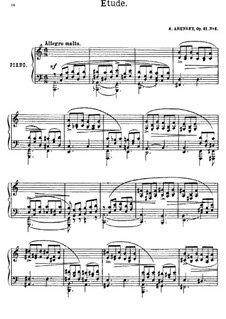 Four Etudes, Op.41: No.4 in A Minor by Anton Arensky
