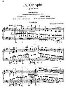 Studies after Etudes by Chopin, Op.10: Etude No.5 in A Major 'Capriccio' (Fourth Version) by Leopold Godowsky