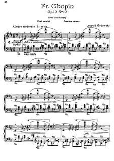 Studies after Etudes by Chopin, Op.10: Etude No.10 in D Major (First Version) by Leopold Godowsky