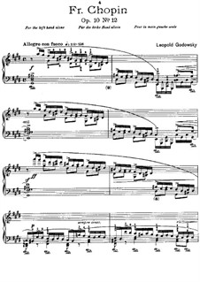 Studies after Etudes by Chopin, Op.10: Etude No.12 in C Sharp Minor by Leopold Godowsky