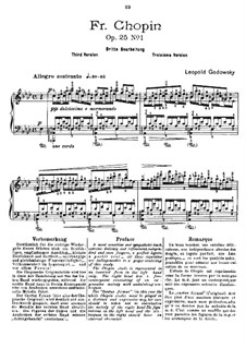 Studies after Etudes by Chopin, Op.25: Etude No.1 in A Flat Major (Third Version) by Leopold Godowsky