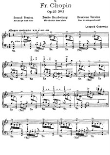 Studies after Etudes by Chopin, Op.25: Etude No.3 in F Major (Second Version) by Leopold Godowsky