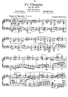 Studies after Etudes by Chopin, Op.25: Etude No.5 in C Sharp Minor 'Mazurka' (Second Version) by Leopold Godowsky