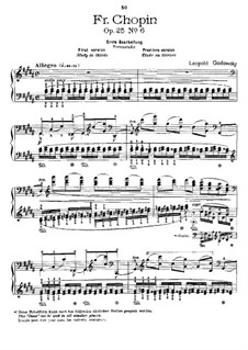 Studies after Etudes by Chopin, Op.25: Etude No.6 in G Sharp Minor (First Version) by Leopold Godowsky