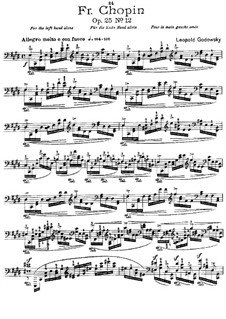 Studies after Etudes by Chopin, Op.25: Etude No.12 in C Sharp Minor by Leopold Godowsky