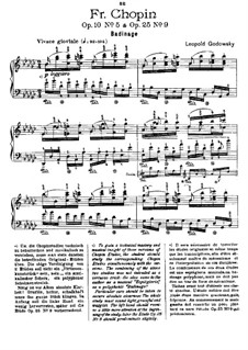 Studies after Two Etudes by Chopin, Op.10 No.5, Op.25 No.9: Para Piano by Leopold Godowsky