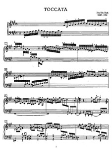 Toccata in F Sharp Minor, BWV 910: Para Piano by Johann Sebastian Bach