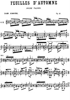 Feuilles d'automne , Op.41: Feuilles d'automne  by Napoléon Coste
