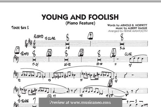 Young and Foolish (Dean Martin): Tenor Sax 2 part by Albert Hague