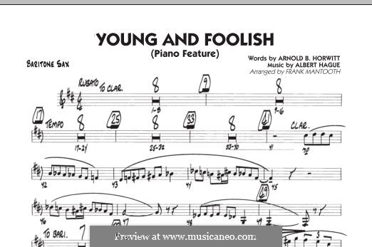 Young and Foolish (Dean Martin): Baritone Sax part by Albert Hague