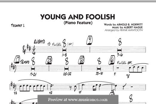 Young and Foolish (Dean Martin): Trumpet 1 part by Albert Hague