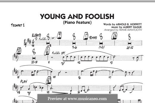 Young and Foolish (Dean Martin): Trumpet 2 part by Albert Hague