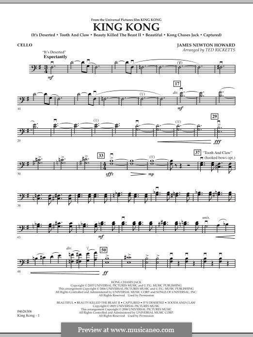 King Kong: parte violoncelo by James Newton Howard