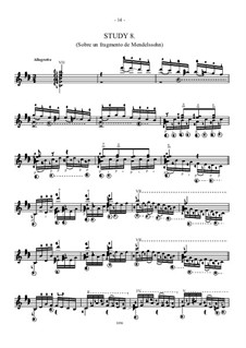 Estudio sobre un fragmento de Mendelssohn: Estudio sobre un fragmento de Mendelssohn by Francisco Tárrega