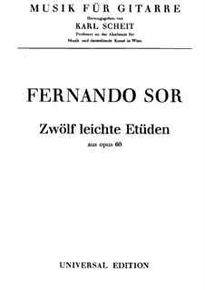Twenty-Five Progressive Etudes, Op.60: estudos selecionados by Fernando Sor