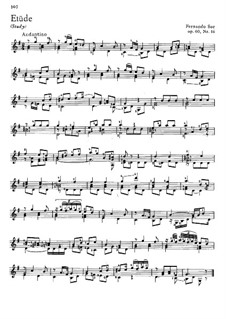 Twenty-Five Progressive Etudes, Op.60: Etude No.16 by Fernando Sor