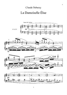 La damoiselle élue (The Blessed Damozel), L.62: Partitura Piano-vocal by Claude Debussy