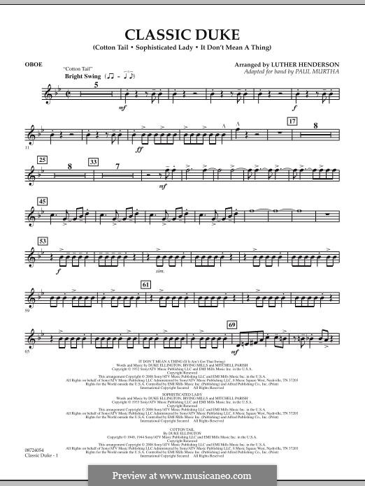 Classic Duke: parte Oboe by Duke Ellington