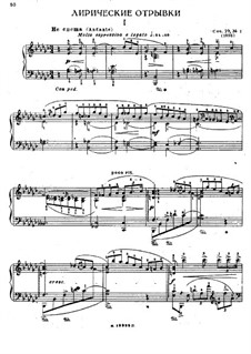 Ten Lyric Fragments, Op.27: No.1, 3, 4 by Felix Blumenfeld