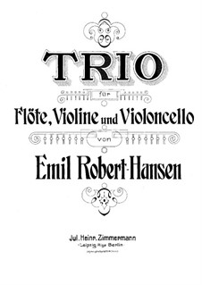 Trio for Flute, Violin and Cello: parte do violino by Emil Robert-Hansen