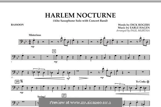 Harlem Nocturne (Alto Sax Solo with Band): parte fagote by Earle Hagen