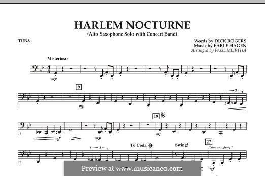Harlem Nocturne (Alto Sax Solo with Band): Tuba, partes by Earle Hagen