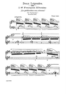 Two Legends, S.175: set completo by Franz Liszt