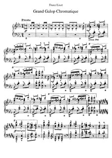 Grand Chromatic Galop, S.219: Para Piano by Franz Liszt