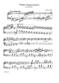 Waltz-Impromptu in A Flat Major, S.213: Para Piano by Franz Liszt