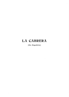 La cabrera: Scene I, for voices and piano by Gabriel Dupont