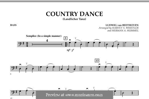 Country Dance (Landlicher Tanz): parte baixo by Ludwig van Beethoven