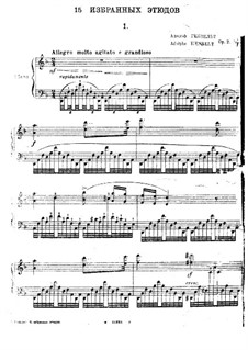 Douze études caractéristiques, Op.2: estudos selecionados by Adolf von Henselt