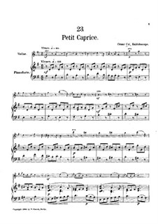 No.23 Petit Caprice: partitura, parte solo by César Cui