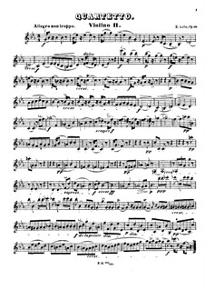 String Quartet in E Flat Major, Op.19: violino parte II by Édouard Lalo