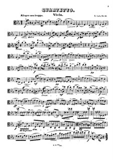 String Quartet in E Flat Major, Op.19: parte viola by Édouard Lalo