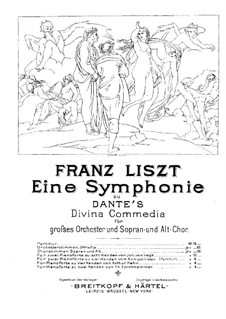 Dante Symphony, S.109: para dois pianos para oito mãos - piano parte I by Franz Liszt