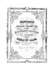 Symphony No.1 in C Minor, Op.5: para piano de quadro mãos by Niels Wilhelm Gade