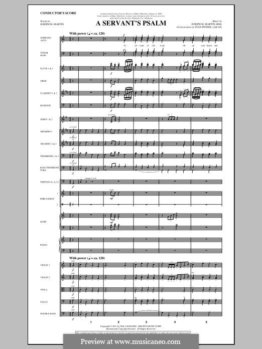 A Servant's Psalm: partitura completa by Joseph M. Martin
