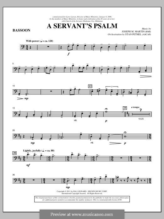 A Servant's Psalm: parte fagote by Joseph M. Martin