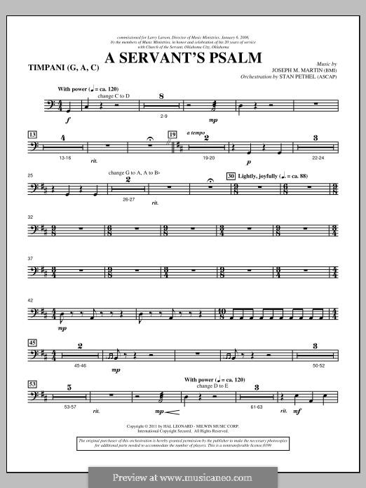 A Servant's Psalm: Peça para Timpano by Joseph M. Martin